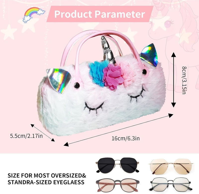 PERFECTSIGHT Store Hard Shell Eyeglasses Case, PU Leather Protective Glasses Case, Cute Eyeglass Case for Women Men Girls - Image 4